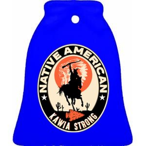 Kawia Tribe Native American Indian Pride Strong Gift Ceramic Bell Ornament