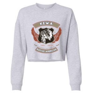 Kewa Tribe Native American Indian Pride Respect Retro Cool Gift Cropped Pullover Crew