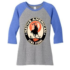 Kewa Tribe Native American Indian Pride Strong Cool Gift Women's Tri-Blend 3/4-Sleeve Raglan Shirt