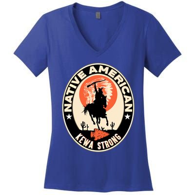 Kewa Tribe Native American Indian Pride Strong Cool Gift Women's V-Neck T-Shirt