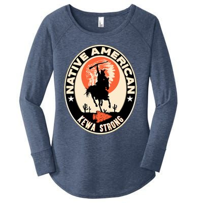 Kewa Tribe Native American Indian Pride Strong Cool Gift Women's Perfect Tri Tunic Long Sleeve Shirt