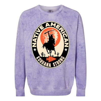 Kohuana Tribe Native American Indian Pride Strong Cool Gift Colorblast Crewneck Sweatshirt