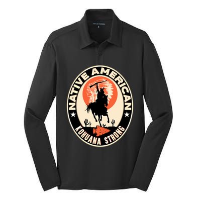 Kohuana Tribe Native American Indian Pride Strong Cool Gift Silk Touch Performance Long Sleeve Polo