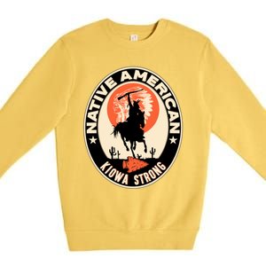 Kiowa Tribe Native American Indian Pride Strong Cute Gift Premium Crewneck Sweatshirt