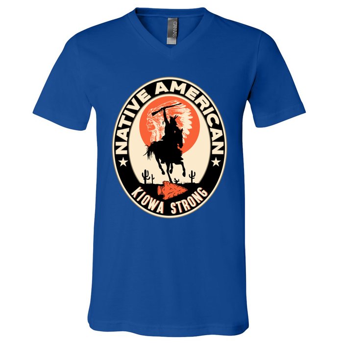 Kiowa Tribe Native American Indian Pride Strong Cute Gift V-Neck T-Shirt