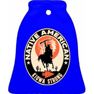 Kiowa Tribe Native American Indian Pride Strong Cute Gift Ceramic Bell Ornament