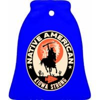 Kiowa Tribe Native American Indian Pride Strong Cute Gift Ceramic Bell Ornament