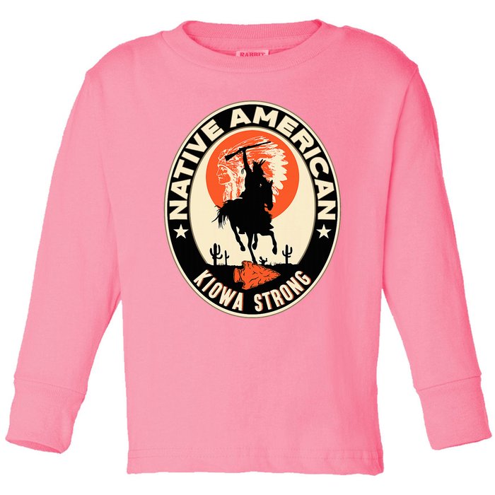 Kiowa Tribe Native American Indian Pride Strong Toddler Long Sleeve Shirt