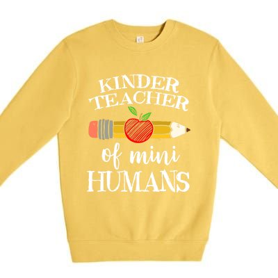 Kinder Teacher Of Mini Hu Kindergarten Team Funny Gift Meaningful Gift Premium Crewneck Sweatshirt