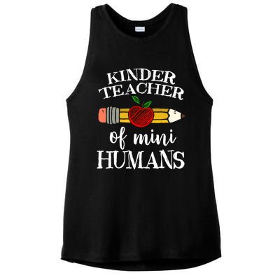 Kinder Teacher Of Mini Hu Kindergarten Team Funny Gift Meaningful Gift Ladies PosiCharge Tri-Blend Wicking Tank