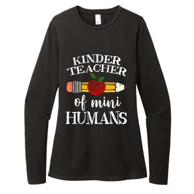 Kinder Teacher Of Mini Hu Kindergarten Team Funny Gift Meaningful Gift Womens CVC Long Sleeve Shirt