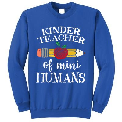 Kinder Teacher Of Mini Hu Kindergarten Team Funny Gift Meaningful Gift Sweatshirt