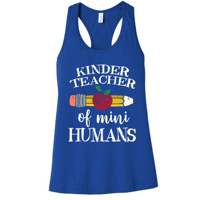 Kinder Teacher Of Mini Hu Kindergarten Team Funny Gift Meaningful Gift Women's Racerback Tank