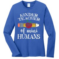 Kinder Teacher Of Mini Hu Kindergarten Team Funny Gift Meaningful Gift Ladies Long Sleeve Shirt