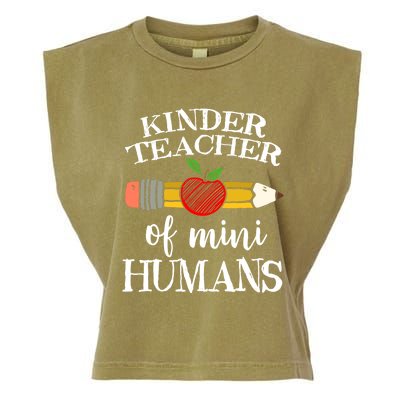 Kinder Teacher Of Mini Hu Kindergarten Team Funny Gift Meaningful Gift Garment-Dyed Women's Muscle Tee