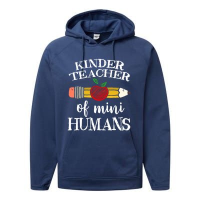 Kinder Teacher Of Mini Hu Kindergarten Team Funny Gift Meaningful Gift Performance Fleece Hoodie