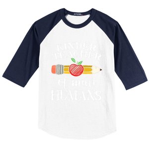 Kinder Teacher Of Mini Hu Kindergarten Team Funny Gift Meaningful Gift Baseball Sleeve Shirt