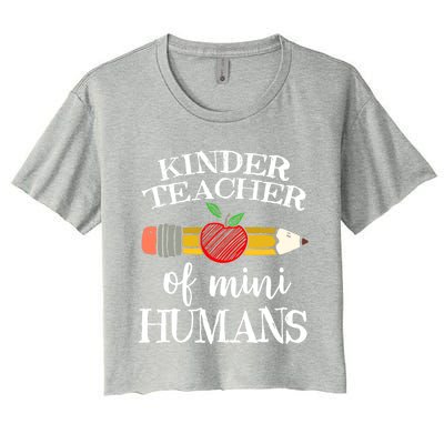 Kinder Teacher Of Mini Hu Kindergarten Team Funny Gift Meaningful Gift Women's Crop Top Tee