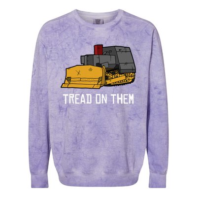 Killdozer Tread On Them Modified Bulldozer Tank Colorblast Crewneck Sweatshirt