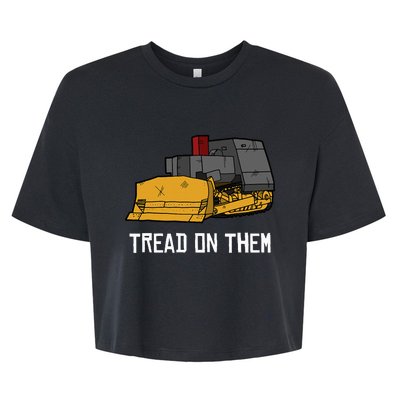 Killdozer Tread On Them Modified Bulldozer Tank Bella+Canvas Jersey Crop Tee