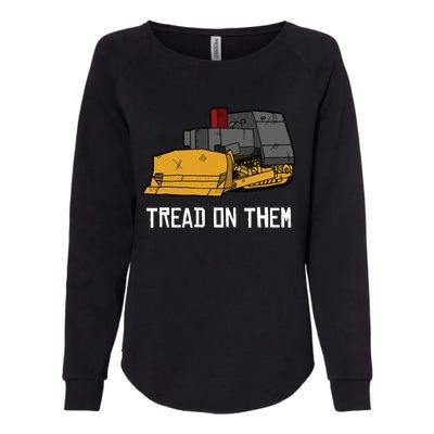 Killdozer Tread On Them Modified Bulldozer Tank Womens California Wash Sweatshirt