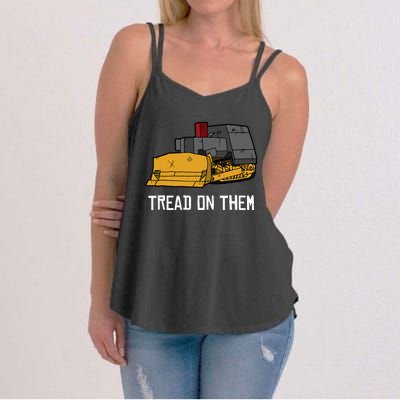 Killdozer Tread On Them Modified Bulldozer Tank Women's Strappy Tank