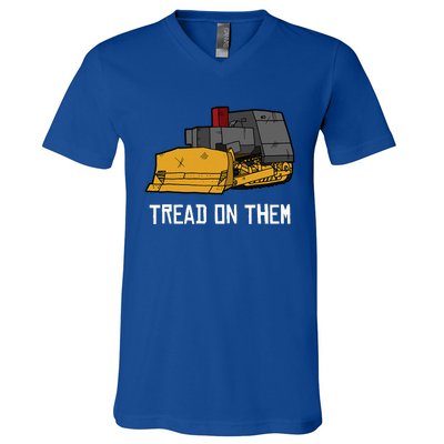 Killdozer Tread On Them Modified Bulldozer Tank V-Neck T-Shirt