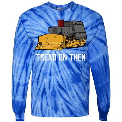 Killdozer Tread On Them Modified Bulldozer Tank Tie-Dye Long Sleeve Shirt