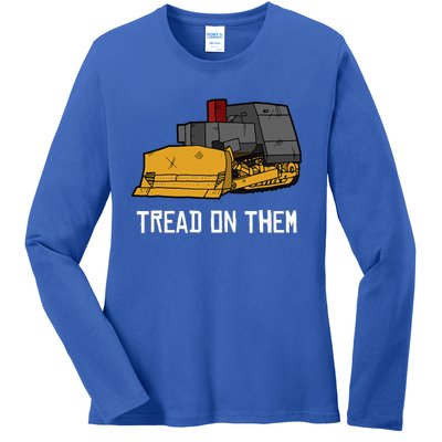 Killdozer Tread On Them Modified Bulldozer Tank Ladies Long Sleeve Shirt