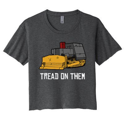 Killdozer Tread On Them Modified Bulldozer Tank Women's Crop Top Tee