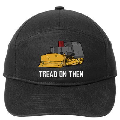 Killdozer Tread On Them Modified Bulldozer Tank 7-Panel Snapback Hat