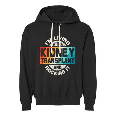 Kidney Transplant Organ Recipient Survivor Gift Garment-Dyed Fleece Hoodie