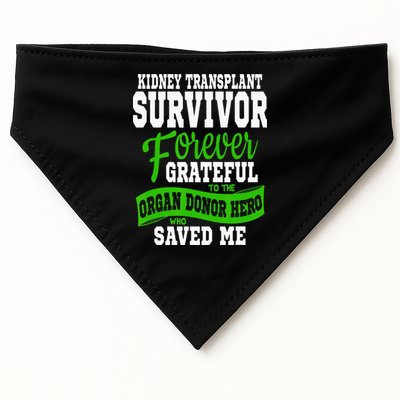 Kidney Transplant Organ Recipient Survivor Gift USA-Made Doggie Bandana