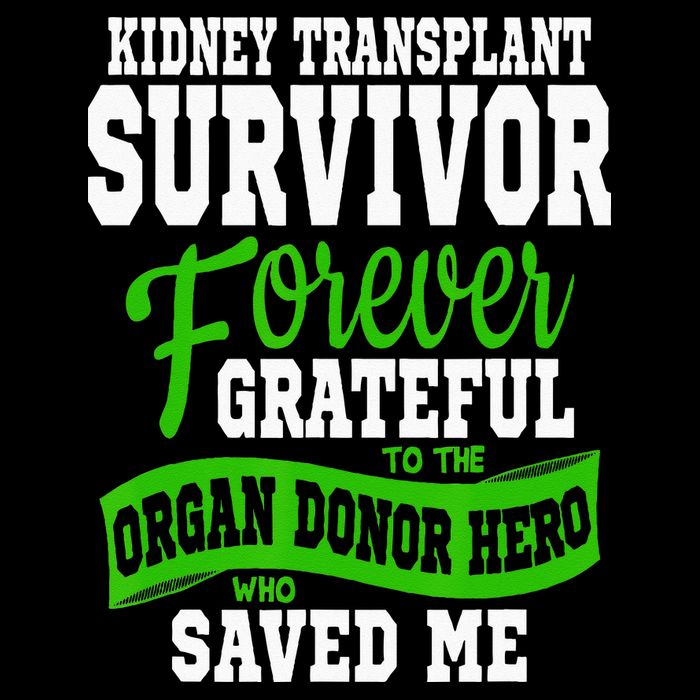 Kidney Transplant Organ Recipient Survivor Gift V-Neck T-Shirt