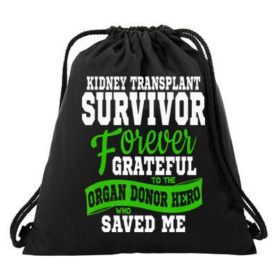 Kidney Transplant Organ Recipient Survivor Gift Drawstring Bag