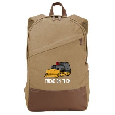 Killdozer Tread On Them Modified Bulldozer Tank Cotton Canvas Backpack