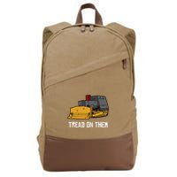 Killdozer Tread On Them Modified Bulldozer Tank Cotton Canvas Backpack