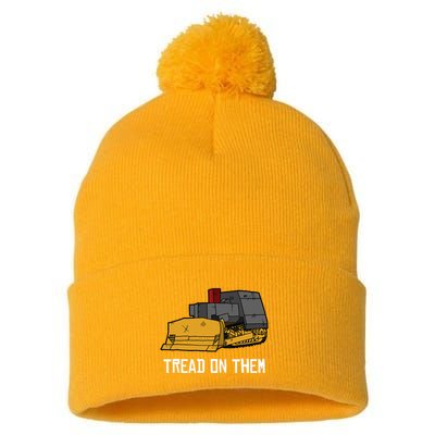 Killdozer Tread On Them Modified Bulldozer Tank Pom Pom 12in Knit Beanie