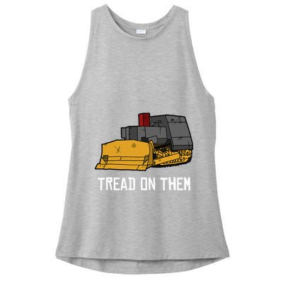 Killdozer Tread On Them Modified Bulldozer Tank Ladies PosiCharge Tri-Blend Wicking Tank