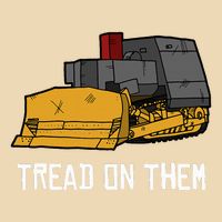 Killdozer Tread On Them Modified Bulldozer Tank Drawstring Bag