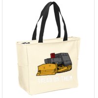 Killdozer Tread On Them Modified Bulldozer Tank Zip Tote Bag