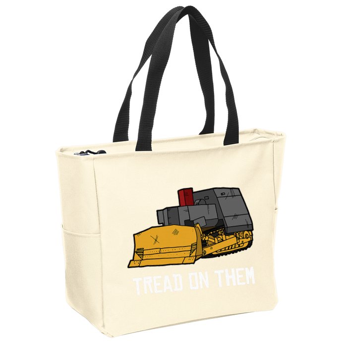 Killdozer Tread On Them Modified Bulldozer Tank Zip Tote Bag