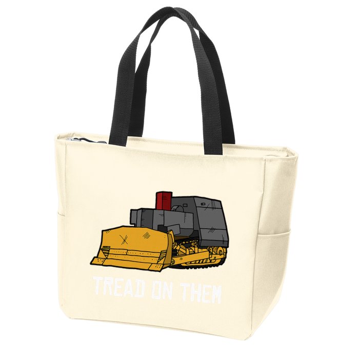 Killdozer Tread On Them Modified Bulldozer Tank Zip Tote Bag