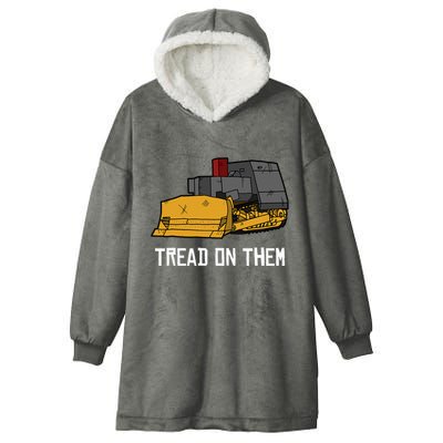 Killdozer Tread On Them Modified Bulldozer Tank Hooded Wearable Blanket