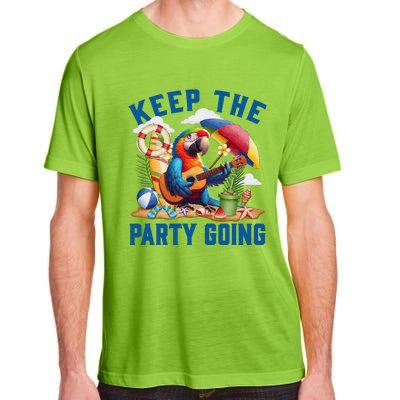 Keep The Party Going Funny Parrot Tribute Adult ChromaSoft Performance T-Shirt