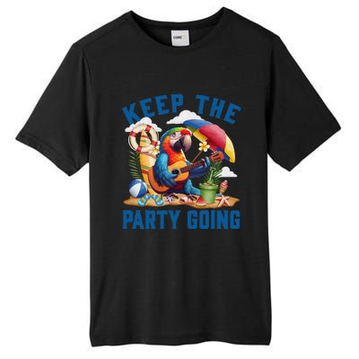 Keep The Party Going Funny Parrot Tribute Tall Fusion ChromaSoft Performance T-Shirt