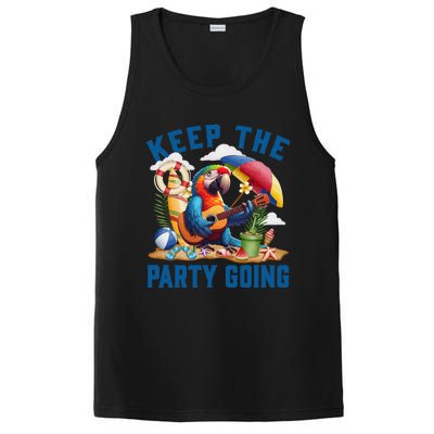 Keep The Party Going Funny Parrot Tribute PosiCharge Competitor Tank