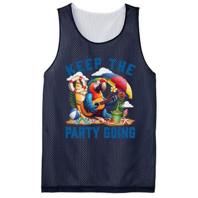 Keep The Party Going Funny Parrot Tribute Mesh Reversible Basketball Jersey Tank