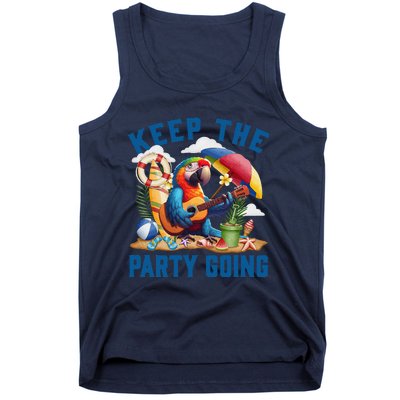 Keep The Party Going Funny Parrot Tribute Tank Top