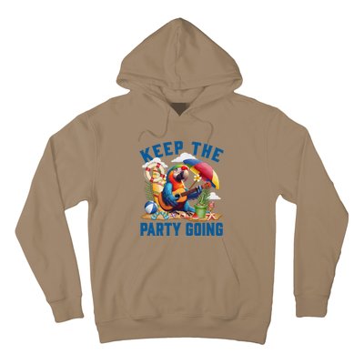 Keep The Party Going Funny Parrot Tribute Hoodie